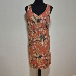 Vintage Hilo Hattie Hawaiian Original Sleeveless Hawaiian Print Dress Size 18